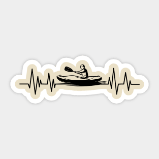 Funny Kayak Quote Kayaker heartbeat Kayak lover Sticker